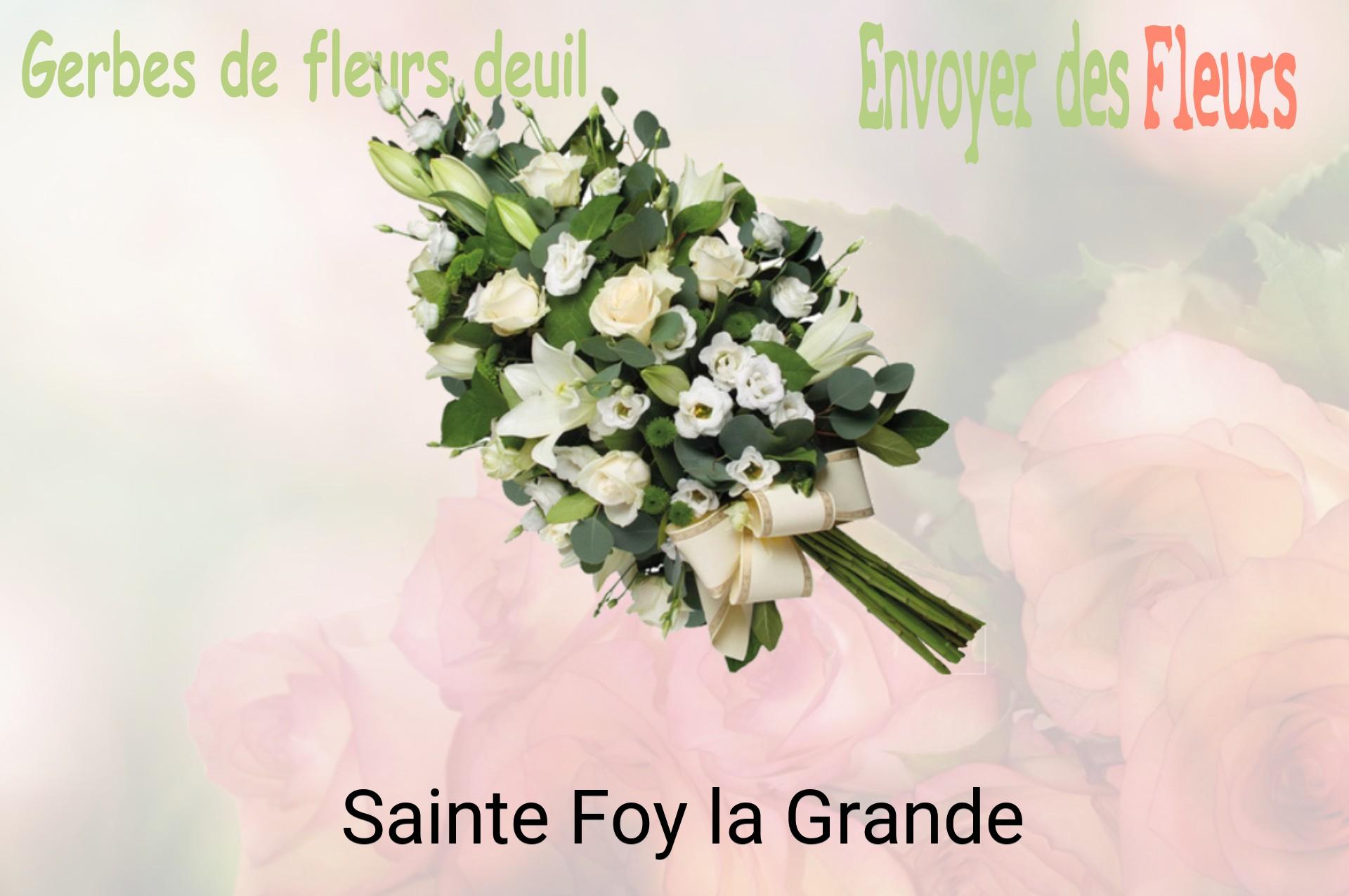 Gerbe de fleurs de deuil livrée à Sainte-Foy-la-Grande